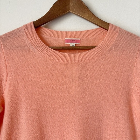 J.Crew Cashmere Crew Neck Sweater Small Peach NEW NWT - Picture 3 of 9